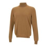 Merino Uld Turtleneck Sweater Kamel