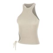 Krem Halterneck Jersey Top