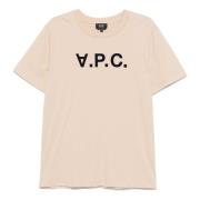 Velour logo crew neck t-shirt