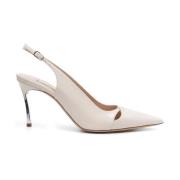 Beige Medium Heel Pumps Sko