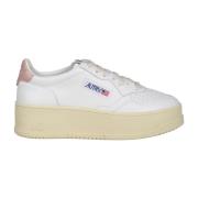 Platform Sneakers i Cowhide Læder