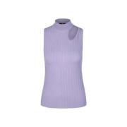 Elegant Ribbed Top med Cut-Out