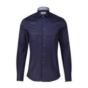 Bomuld Slim-Fit Skjorte med Button-Down Krave