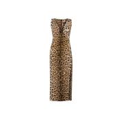 Jaguar-Print Bodycon Kjole