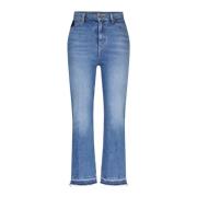 Højtaljede Cropped Flare Jeans