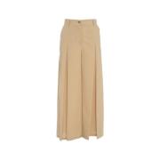 Beige Bomuld Culottes Stilfulde Bukser