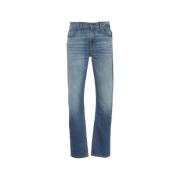 Blå Straight Fit Jeans