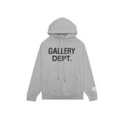 Center Logo Heather Grey Hoodie