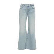 Udfarvede Jeans med Flare