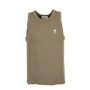 Ribbet tanktop med logo