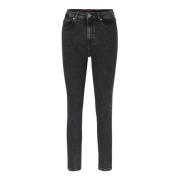 High-Waist Slim-Fit Jeans 5-Lomme-Style