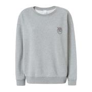 Broderet logo rund hals sweatshirt