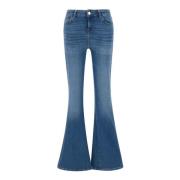 Kvinders Stretch Denim Flare Jeans