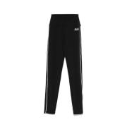 Sorte sportsleggings med logo broderi