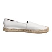 Hvide læder Slip-On Espadrilles