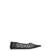 Spidse Ballet Flats med Logo Detaljer