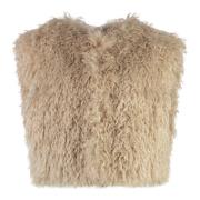 Faux Fur Vest with Pockets