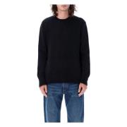 Sort Mohair Pilestrik Sweater