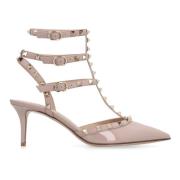 Rockstud Patent Læder Slingback Pumps