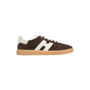 Brun Ruskind Sneakers Cool Stil