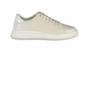 Beige Læder Dame Sneakers