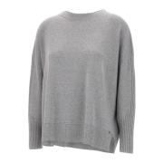 Grå Angora Blandet Dame Sweater