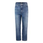 Blå Bomuld Tapered Leg Jeans