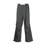 Grå Virgin Wool Track Pants