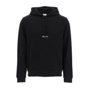 Hoodie Sweatshirt med Logo Detalje