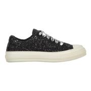 Glitter Low-Top Sneakers med Logo Print