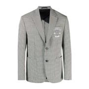 Broderet Houndstooth Blazer