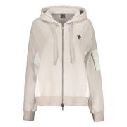 Zip Hoodie med Stjerne Patch