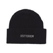 Merino Wool Logo Beanie Hat