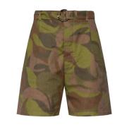 Bomuld Bermuda Shorts med All-Over Print