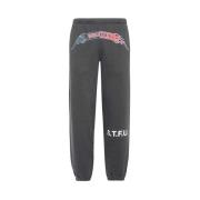 Bomuld Track-Pants med Front Print