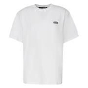 Hvid Bomulds T-shirt med Logo