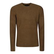 Brun Strikket Rundhals Sweater