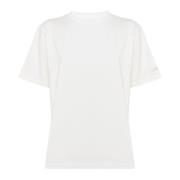 Hvid Bomuld Half-Sleeve Sommer T-Shirt