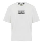 Hvid Logo Print T-shirt