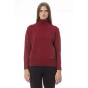 Luksus Rød Uld Kashmir Sweater