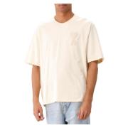 Beige Heavy Cotton Jersey T-shirt