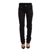 Elegant Sort Pyntet Slim Fit Jeans