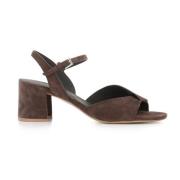 Brun Ruskind Krydsede Stropper Sandal