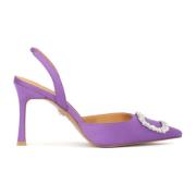 Lilla stof slingback pumps