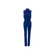 Elegant Jumpsuit med Slips og Knapper