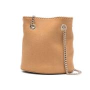 Beige Falabella Bucket Taske med Guld Detaljer