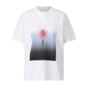 Tulip Print Loose Fit Cotton T-Shirt