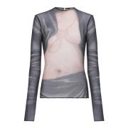 Trompe l`oeil Tulle Top