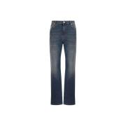 Bomuld Five-Pocket Jeans med Lukning