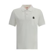 Sporty Polo Shirt med Logo Patch